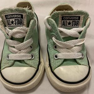 Little Girls Mint Green Converse
